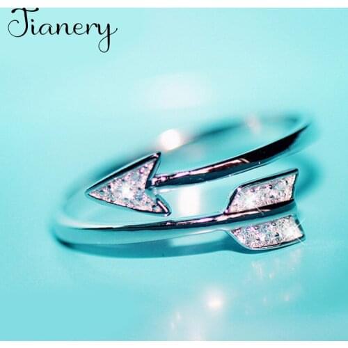 New Arrivals Charming Crystal Arrow Ring for Women Boho Knuckle Party Rings Gothic Punk Jewelry Gifts for Girls 2021