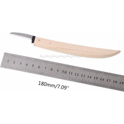 18cm Knife Beech Wood Working Banana Type Handle Wood Carving DIY Tool N22 19 Dropship