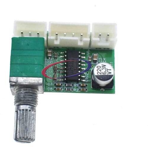PAM8406 digital power amplifier board dual channel stereo 5W+5W power amplifier 5V power supply with volume control switch