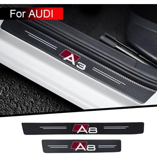 Car threshold Car sticker for audi A3 A4 A5 A6 A7 A8 Q3 Q5 Q7 Q8 b8 8p b6 8v b7 c7 c6 c5 car accessories interior decoration