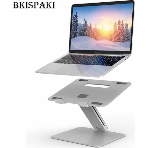 Adjustable Aluminum Laptop Stand Foldable Free Lift Height/Anlge Ergonomic Notebook Cooling Heat-Vent Holder for MacBook Pro HP