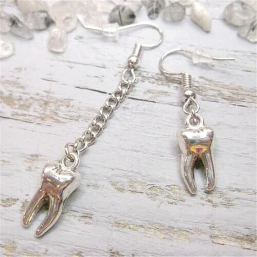 Teeth Earrings, Tooth Jewelry, Dentist Earrings, Dentist Gift, Dental Hygienist Gift