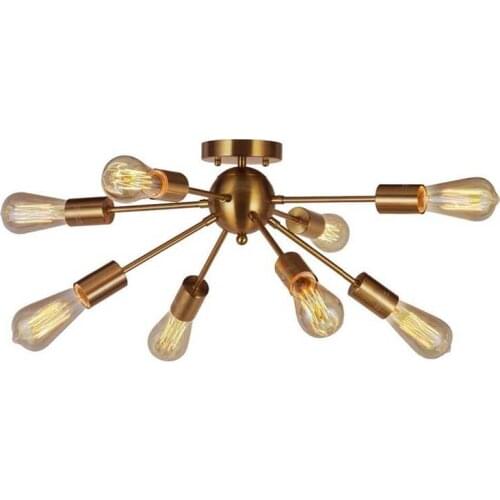 Modern Ceiling light LED E27 8 Heads Gold Black Silver Ceiling lamp For living room bedroom balcony restaurant Home Lighting