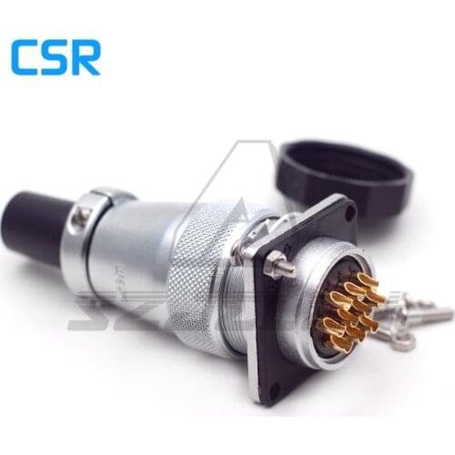 WEIPU WS28 series Waterproof Connector 10pin 25A Industrial power Metal square panel mount connector IP67