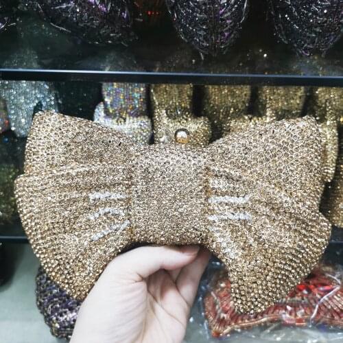 XIYUAN Green Crystal Evening Clutch Bags Luxury Ladies Diamond Rhinestone Party Prom Handbags Women Wedding Small Phone Case