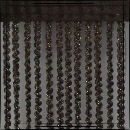 Gülpınar Curtain Brown Gold Silvery Curling Rope Curtain