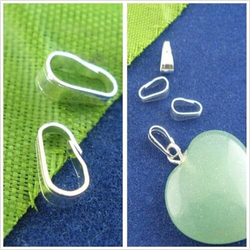 100Pcs Metal Snap Clip Pinch Bails for Pendant Jewelry Making Clasps Connector Findings DIY Necklace