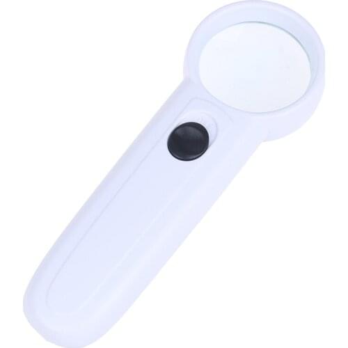 1PCS 15X Handheld Glass Loupe Magnifier Magnifying Glass Portable Pocket Tool Professional With 2 LED Light