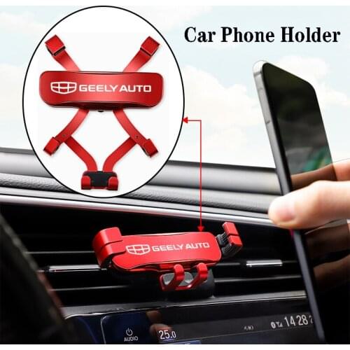 1Pcs Zinc Alloy Gravity Car Mount Mobile Phone Holder For Geely Emgrand X7 EC7 Atlas Boyue Nismo CK2 GC6 Parts LC Accessories