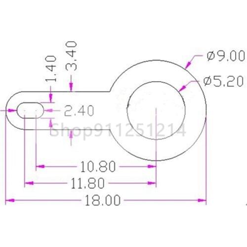 100 Pcs D5.2 diameter 5.2mm silver-plated copper material Ground wire welding piece