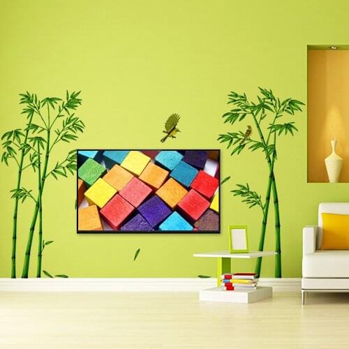 2 Pieces Removable Stickers Bamboo Murals Waterproof Wall Stickers Home Decoration Accessories