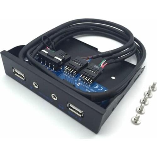 3.5inch USB2.0 9PIN HUB HD Audio Output Floppy Drive Expansion Front Panel