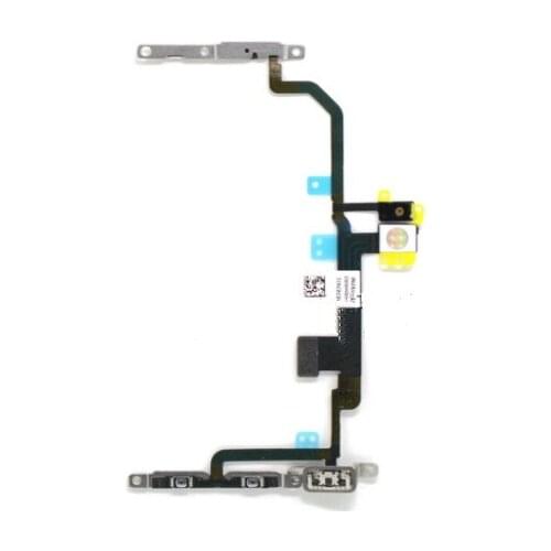 50pcs/Lot Power On Off Volume Switch flex Cable With Metal Bracket Assembly For IPhone X 8 8 Plus
