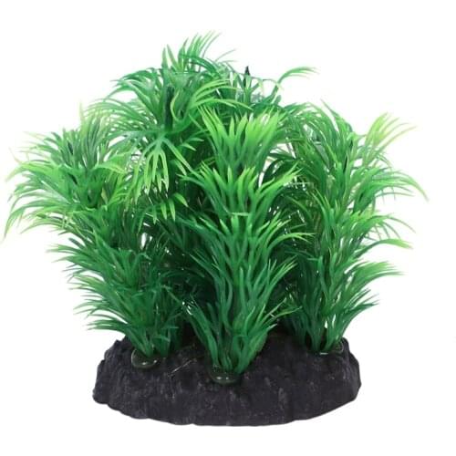 Aquarium Artificial Plastic Grass Aquatic Plant Aquarium Plant Green 8cm