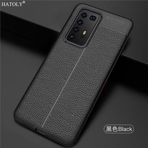 For Huawei P40 Pro Case Cover Luxury Leather PU Soft Silicone Back Cover For Huawei P40 Pro Phone Bumper Case For Huawei P40 Pro