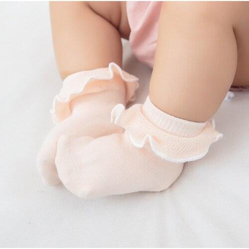 Baby Girls Cotton lace Socks Newborn infant Cute Breathable Princess Short Ruffle warm Sock spring autumn Clothing Accessory