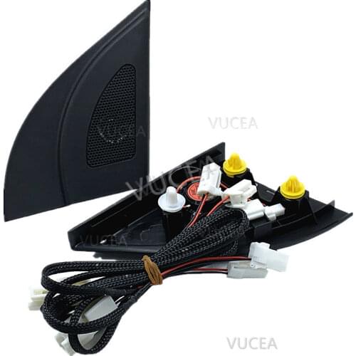For Hyundai Accent Verna Solaris speakers tweeter car-styling Audio trumpet head speaker ABS material triangle speakers tweeter