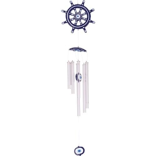 Rudder Amulet Door, Wall & Garden Ornament with Evil eye Wind Bell