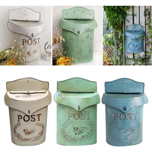 European Rustic Wall Mount Locking Mailbox Mail Box Post Letter Box Decor