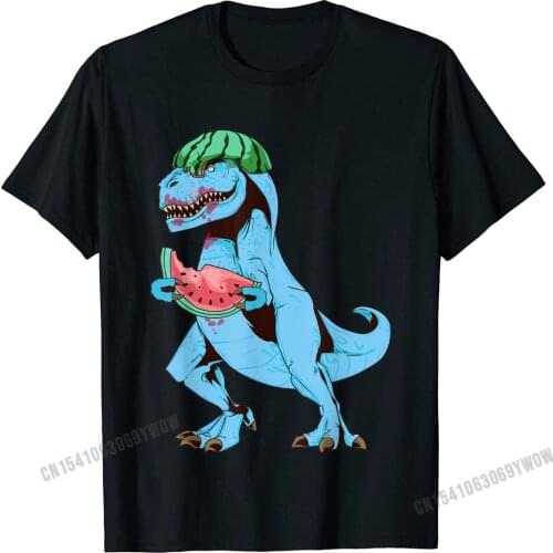 Watermelon Dinosaur One In A Melon T Rex Summer Fruit T-Shirt Camisas Men Printed On Men T Shirt Funky Cotton T Shirt Europe