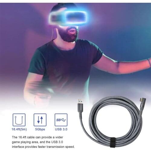 5M USB 3.0 Quick Charge Cables for Quest2 VR Data Transfer Fast Charges VR Headset Accessories For Oculus Quest 2 Link Cable