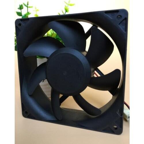 KDE1212PMV1 12CM 12038 12V 8.4W 4 line mute high wind 4 wire temperature control case fan