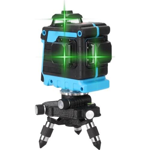 KKmoon 3d laser level 360 12 lines Laser Level Green Laser Beam Line with Li-ion battery Self-Leveling 360 Vertical Horizontal