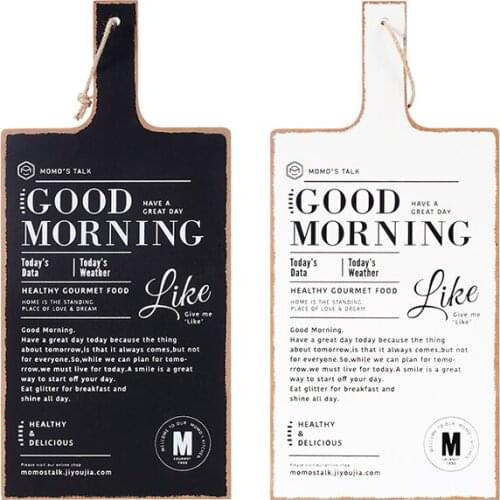 Paddle Black White Double Sides Wood Vintage Bread Cutting Board Storage Trays