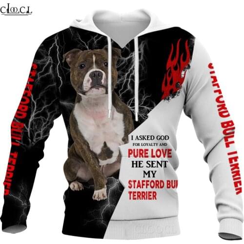 CLOOCL Newest Popular Stanford Bull Terrier 3D Print Men Women Hoodie Sweatshirts Harajuku Fashion Casual Tops Drop Shipping
