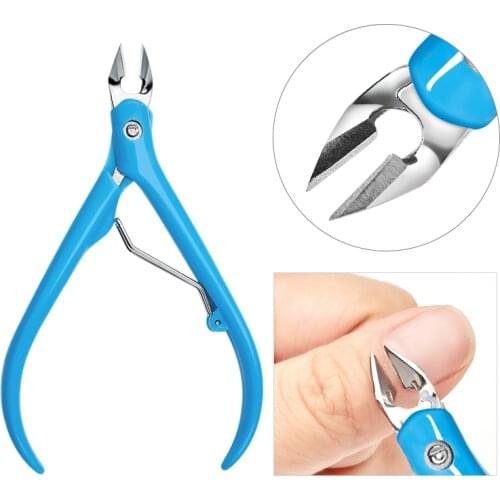 MEET ACROSS Dead Skin Scissors Nail Cuticle Tweezer Cutter Nipper Remover Stainless Steel Nail Cuticle Scissors Pedicure Tools