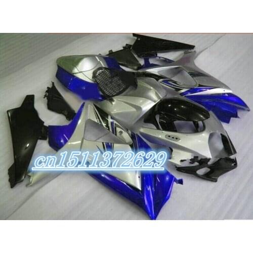 Dor-For K7 Blue silver black A GSX R1000 2007 2008 GSXR 1000 K7 GSX-R1000 856 GSXR1000 07 08 Silver ABS Fairings for SUZUKI D