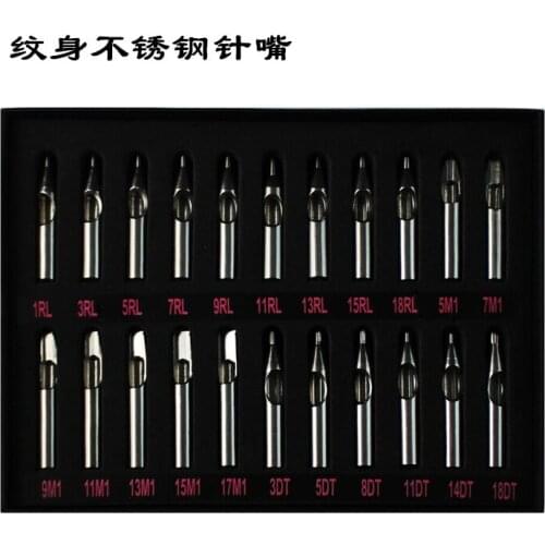 Wholesale Tattoo Machine Stainless Steel Tattoo Nozzle Tips Set Diamond RT FT DT Tattoo Mixed Tips Tattoo Accessory