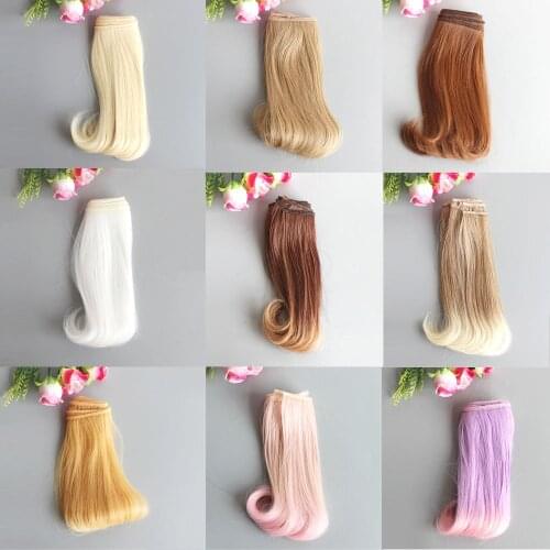 1pcs 15cm&25cm*100cm Doll Wigs BJD/SD doll hair DIY High-temperature Wire Many colors Roll inward Wigs