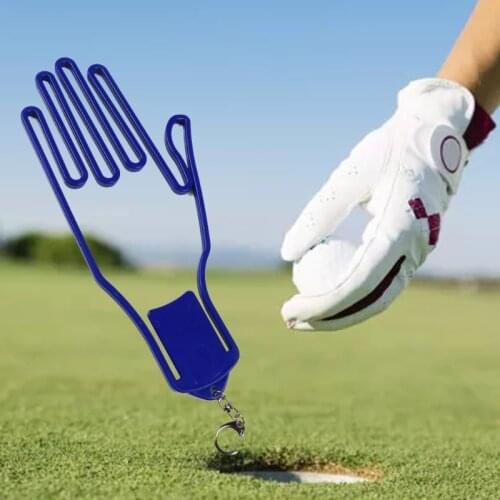 Plastic Golf Glove Holder with Key Chain Golfer Tool Keeper Rack Dryer Hanger Stretcher Accessory