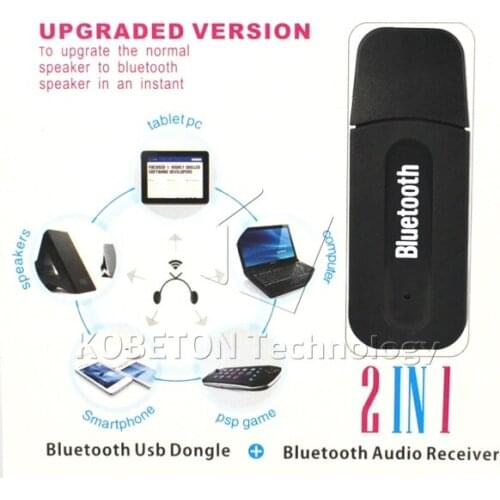 Portable USB Wireless Bluetooth Stereo Music Receiver Dongle with 3.5mm Jack Audio Cable for Speaker for iPhone 6 for SONY LG