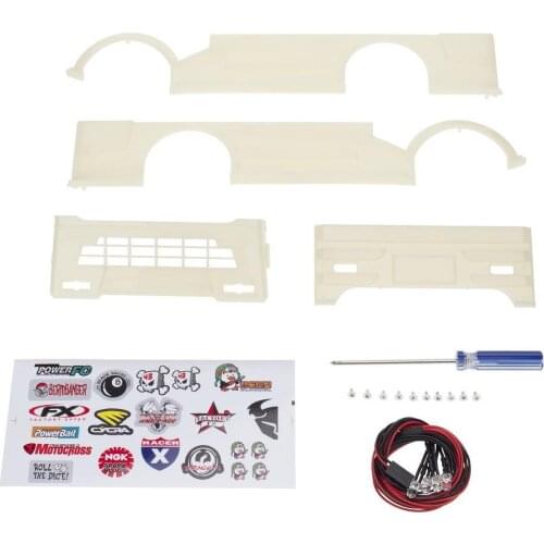 1:10 Wpl D12 Rc Car Micro Card Drift Remote Control Car Upgrade Low Lying Ground Light Turn Signal Big Surround Accessoreis