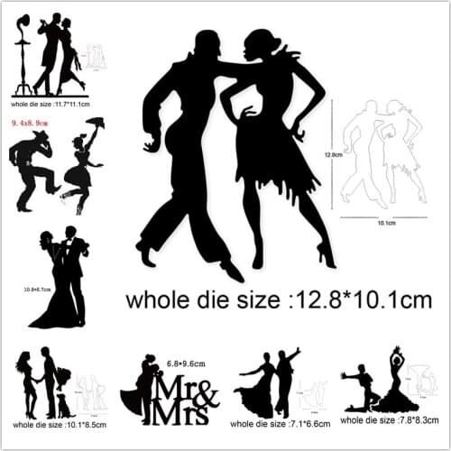 Crafts Metal cutting dies cut die mold couple dancer decoration Scrapbook dies paper craft knife mould blade punch stencils dies