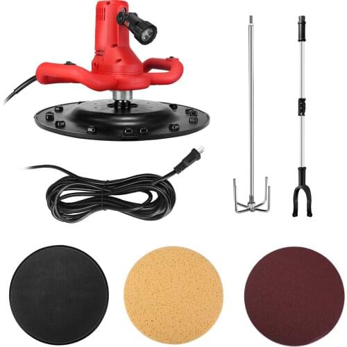 AC 110V/220V 1700W Concrete Cement Mortar Trowel 2 in 1 Electric Drywall Sander Drill Mixer Wall Smoothing Machine with Handle