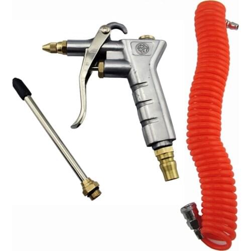 Air Sprayer Compressor Dust Removing Gun Blower with 12 Meters Coiled Spiral Hose Fittings