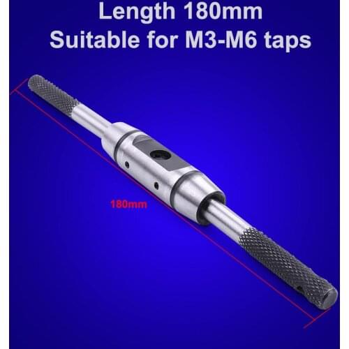 High Hardness 180mm HSS Tap Wrench High Speed Steel Fit M3-M6 Tap Reamer High Precision for Processing High Demand Environments