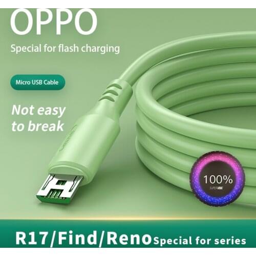 For Oppo Smartphone 4A Fash Charging Data Cable Usb Cable New Liquid Flexible Glue USB Micro Cable Charger Charging Cable