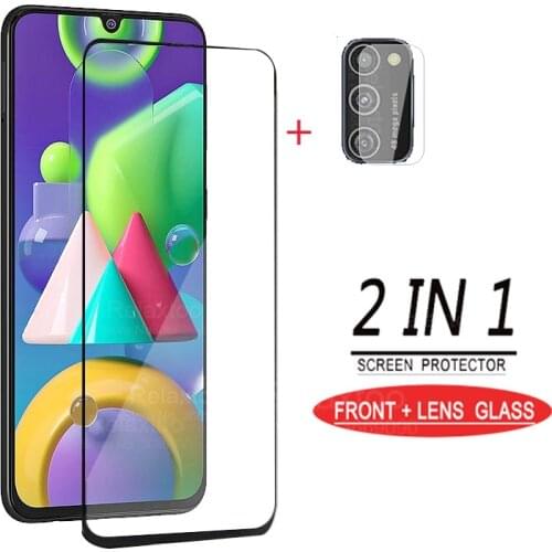 2 in 1 sm-m215F protective Glass For samsung m21 camera lens screen protector For samsung Galaxy m 21 m215F tempered Glass Film