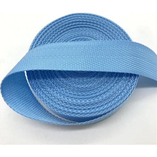 15mm 20mm 25mm 30mm 38mm Wide 5yards Sky Blue Strap Nylon Webbing Knapsack Strapping Bags Crafts