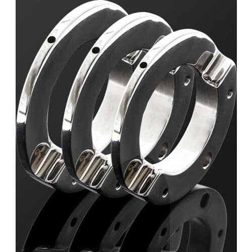 2 IN 1 Stainless Steel Cock Cage Ball Stretcher Chastity Device Cock Ring Chastity Belt Lock BDSM TOYS for Men BS078