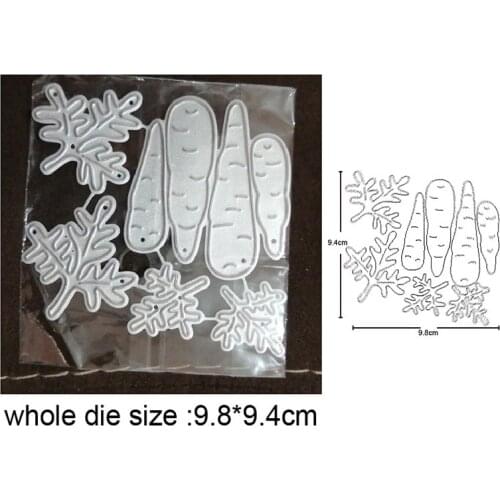 2021 new metal dies Carrot Leaf Set Cutting Dies Stencils dies for DIY Scrapbooking dies Decoration Embossing Die Cut Craft dies