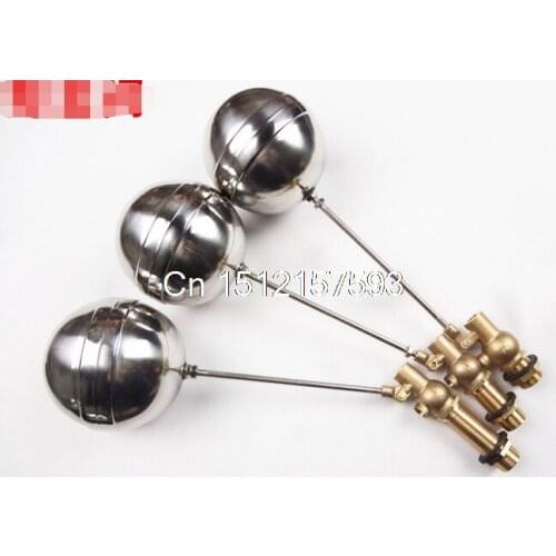 4" 100mm Ball DN15 1/2"BSP Male Stainless Steel Water Boiler Steam Machine Float Valve Level Switch Hi-Temp Screw Length 40/60mm