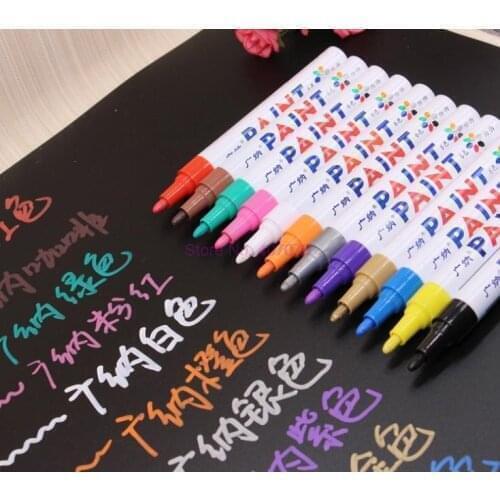 By DHL/Fedex 500pcs Universal White Car Motorcycle Whatproof Permanent Tyre Tire Tread Rubber Paint Marker Pen hot selling