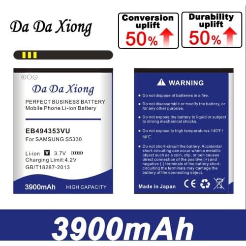 Da Da Xiong 3800mAh EB494353VU Battery for Samsung Galaxy Mini S5750 S5570 s5250 S7230/E S5330 C6712 S5578 I559 I339 S5750