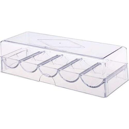 100pcs WHOLESALE ACRYLIC POKER CHIP RACK BOX