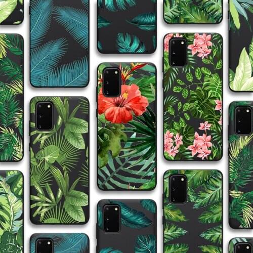 Vogue Leaf Case for Samsung Galaxy S21 A51 S20 A50 A71 A70 A12 A21S S10 S9 S8 A52 A72 S10e Note 20 10 9 Plus Ultra Lite Soft TPU
